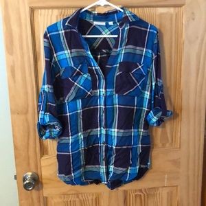 Blue and purple NY&Co button down